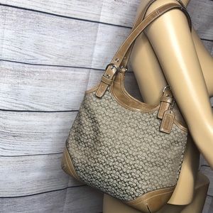 Coach Signature Soho Slim Handbag TanBrown Leather